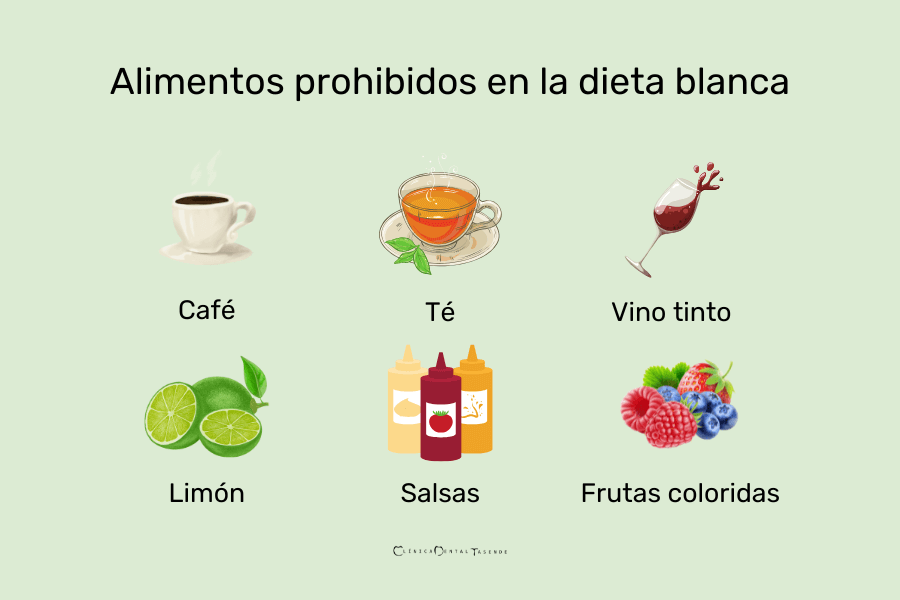 alimentos prohibidos dieta blanca